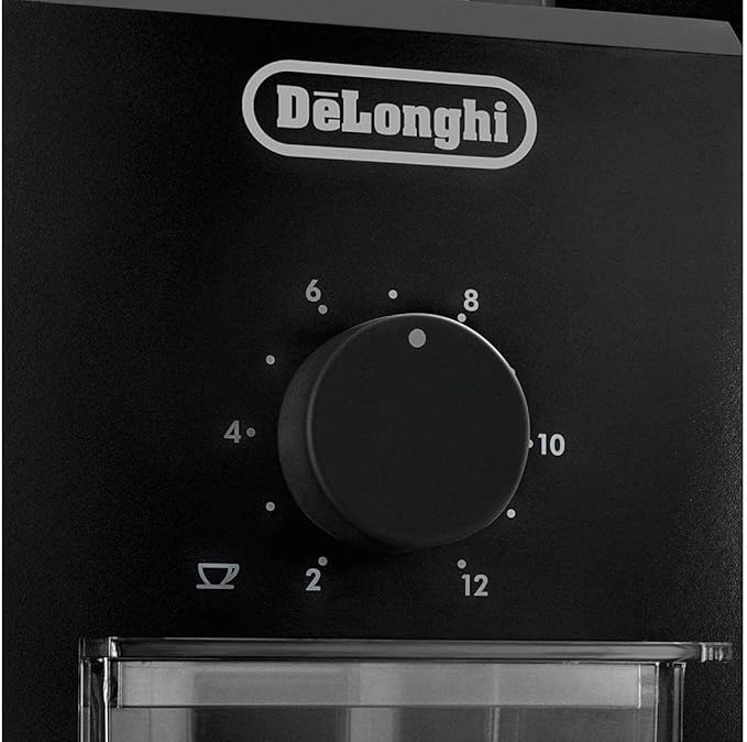 De'Longhi KG79 KG 79 Professionelle Kaffeemühle für bis zu 12 Tassen, Kunststoffgehäuse, schwarz