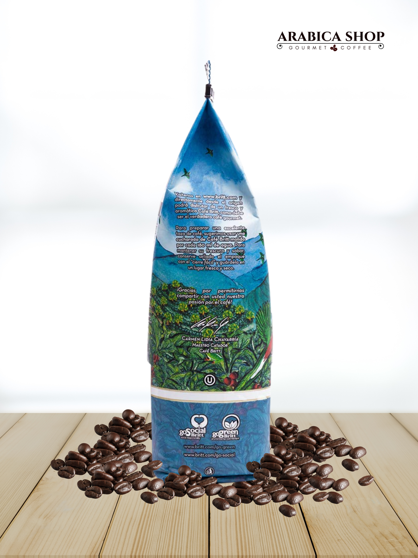 Cafe Britt Tarrazu Montecielo Arabica gemahlen Kaffee, 340g Packung