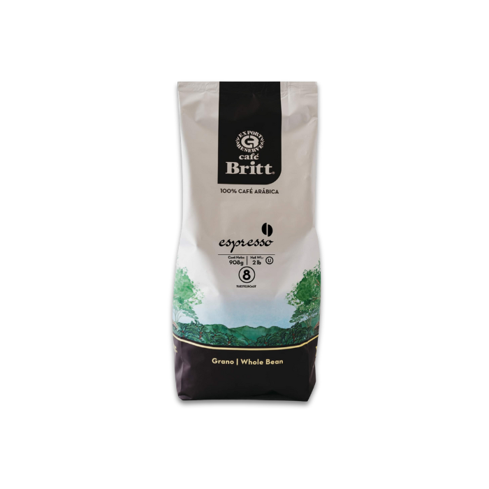 Britt Espresso 100% Arabica from Costa Rica wholebean Coffee, 908 g Pack