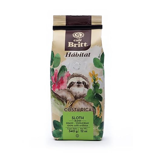 Cafe Britt Tarrazu Montecielo Arabica from Costa Rica Wholebean Coffee, 340g Pack