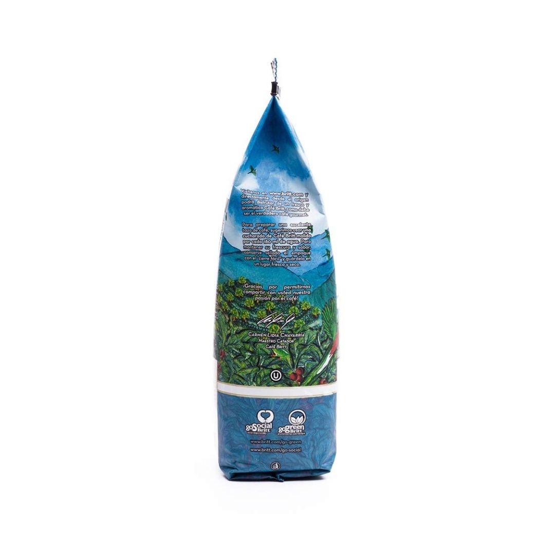 Cafe Britt Tarrazu Montecielo Arabica from Costa Rica Wholebean Coffee, 340g Pack