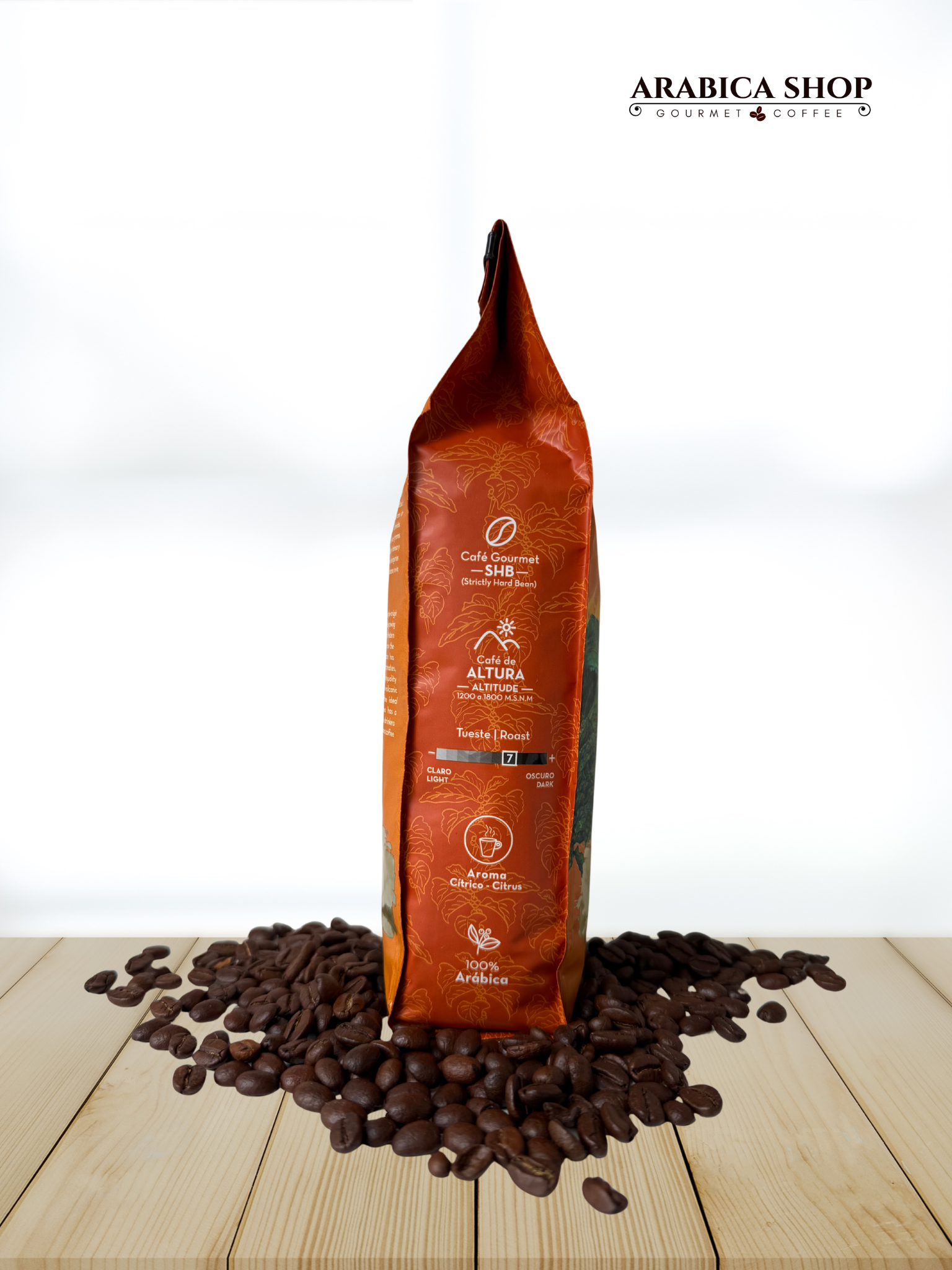 Verpackung Café Britt Altozano an der Seite