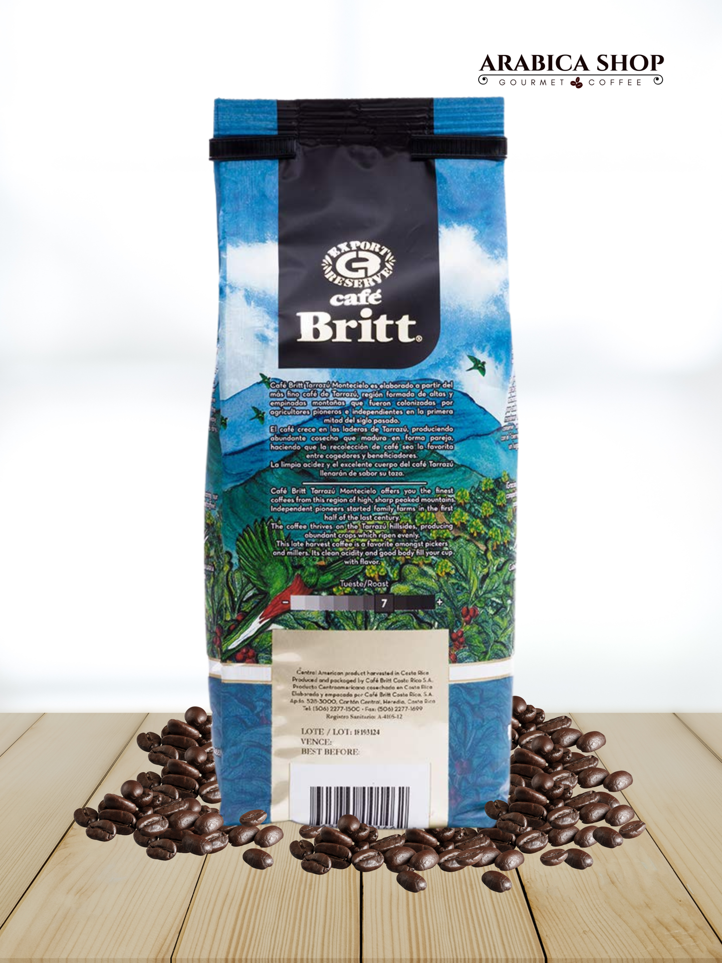 Cafe Britt Tarrazu Montecielo Arabica gemahlen Kaffee, 340g Packung