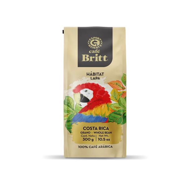 Café Britt Habitat Lapa Arábica de Costa Rica, café en grano, paquete de 340 g