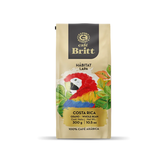 Cafe Britt Habitat Papagei Arabica Kaffee aus Costa Rica  ganze Bohne Kaffee, 340g Packung