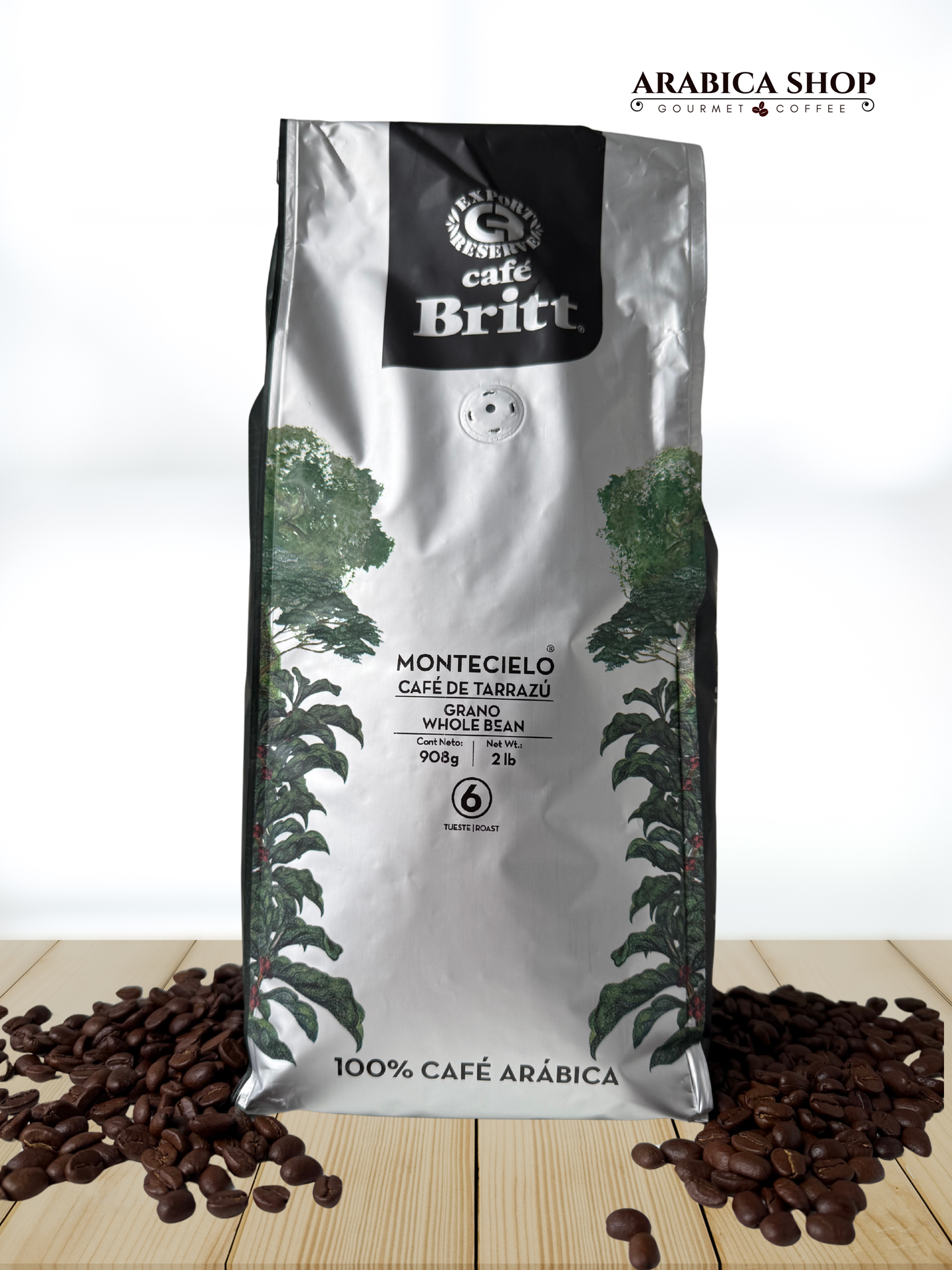Café Britt Tarrazú 908g ganze Bohnen – Single Origin Kaffee aus Costa Rica