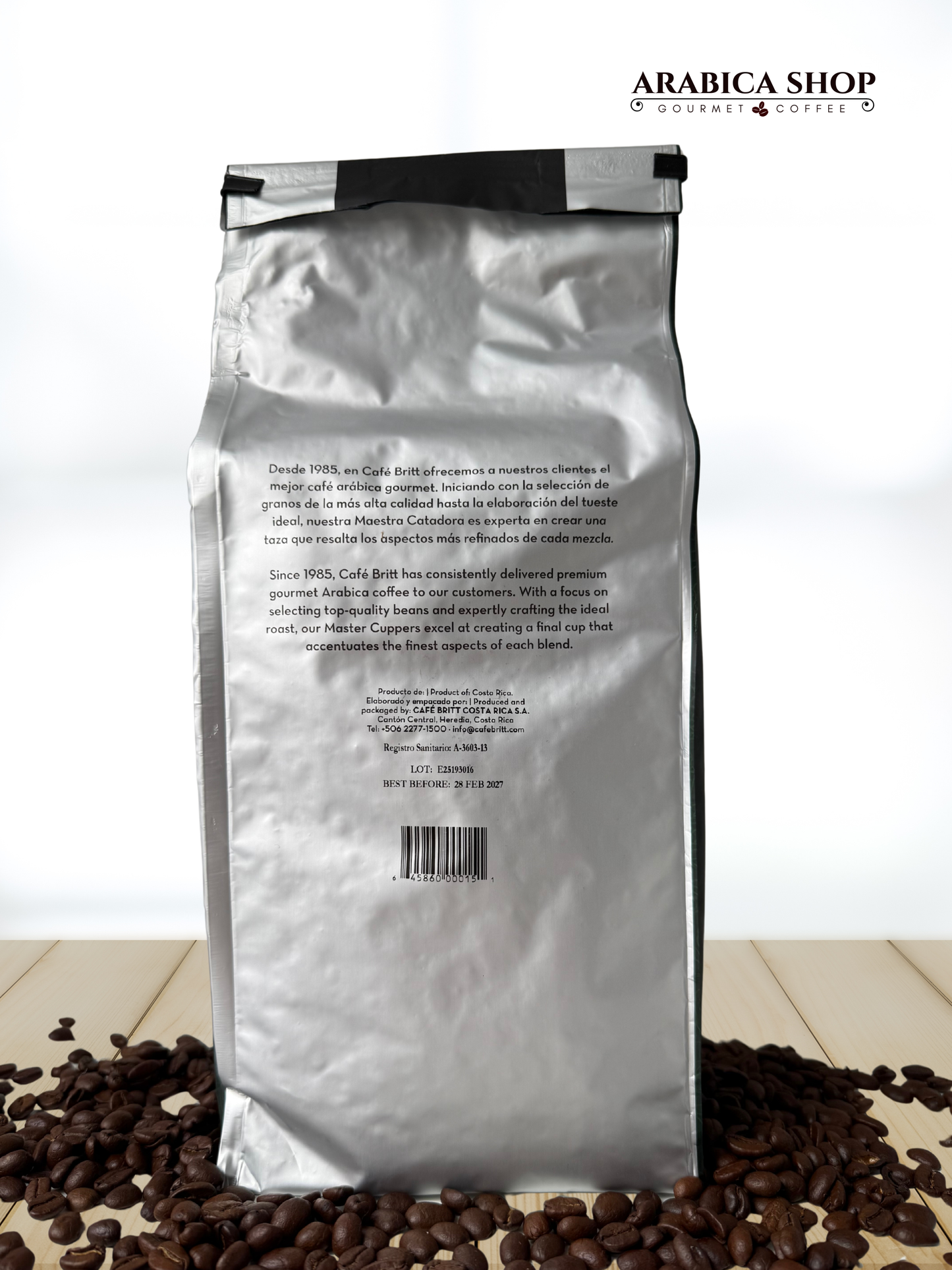 Verpackung hinten Premium Espresso Kaffee